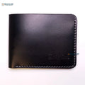 portefeuille noir en cuir fait main